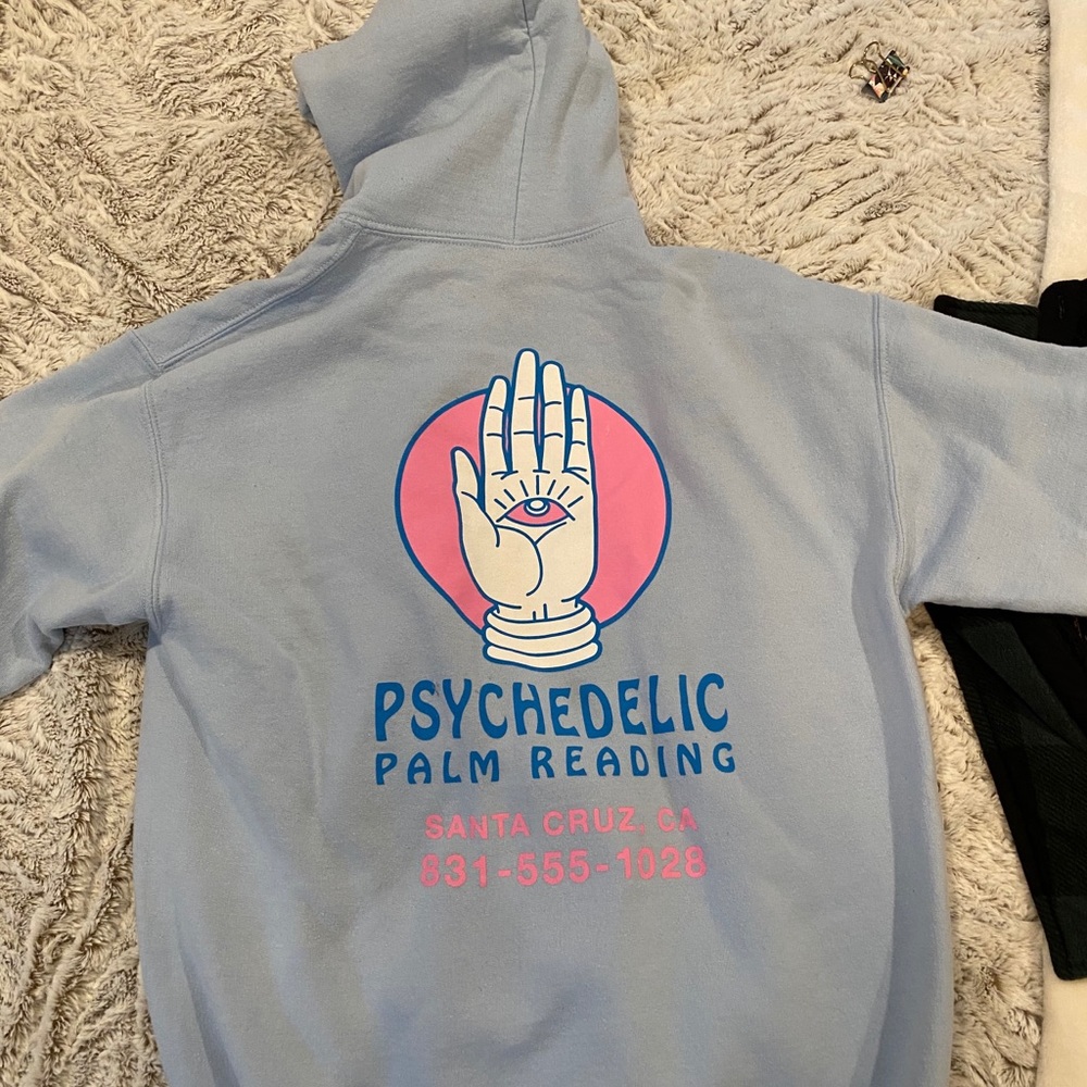 Urban outfitters psychedelic palm reading hoodie